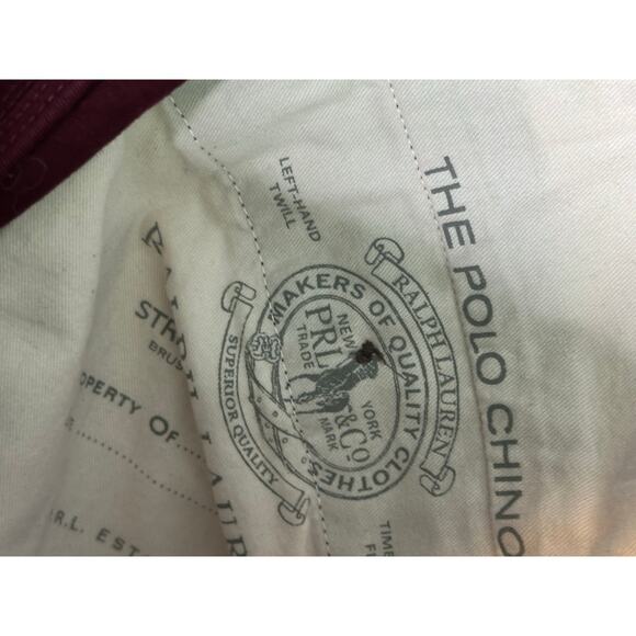 Polo Ralph Lauren red stretch straight fit pants size 32 - Picture 6 of 11